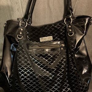 Killstar Shiny Black Scallop Tote